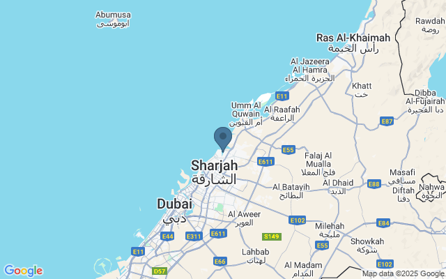 Kaart met locatie Dhow-plaats